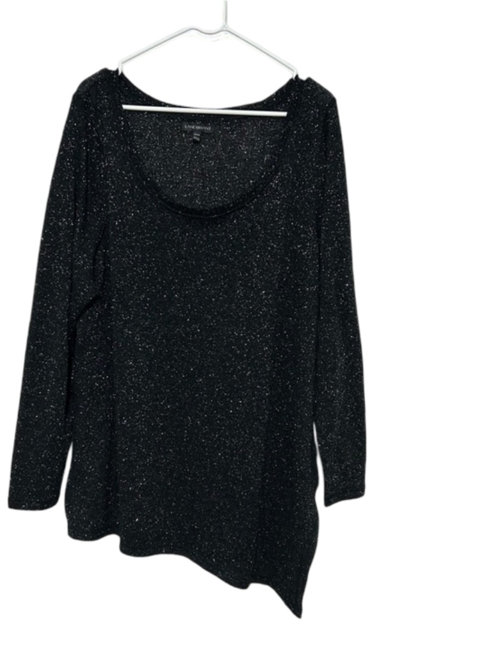 Lane Bryant Black Silver Tinsel Sweater Top Size 22/24